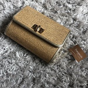 Gold Woven Clutch purse!!!!!